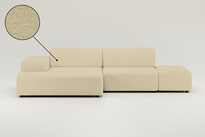 Revêtement en tissu - Canapé d'angle modulaire Nina 4 places