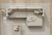 Canapé modulaire Amy 4-places avec fonction lit