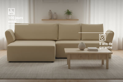 Canapé modulaire Amy 4-places avec fonction lit
