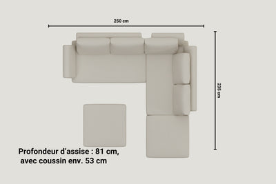 Canapé d’angle modulaire Amy avec fonction lit