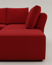 Revêtement en tissu - Canapé d'angle modulaire Amy avec fonction couchage