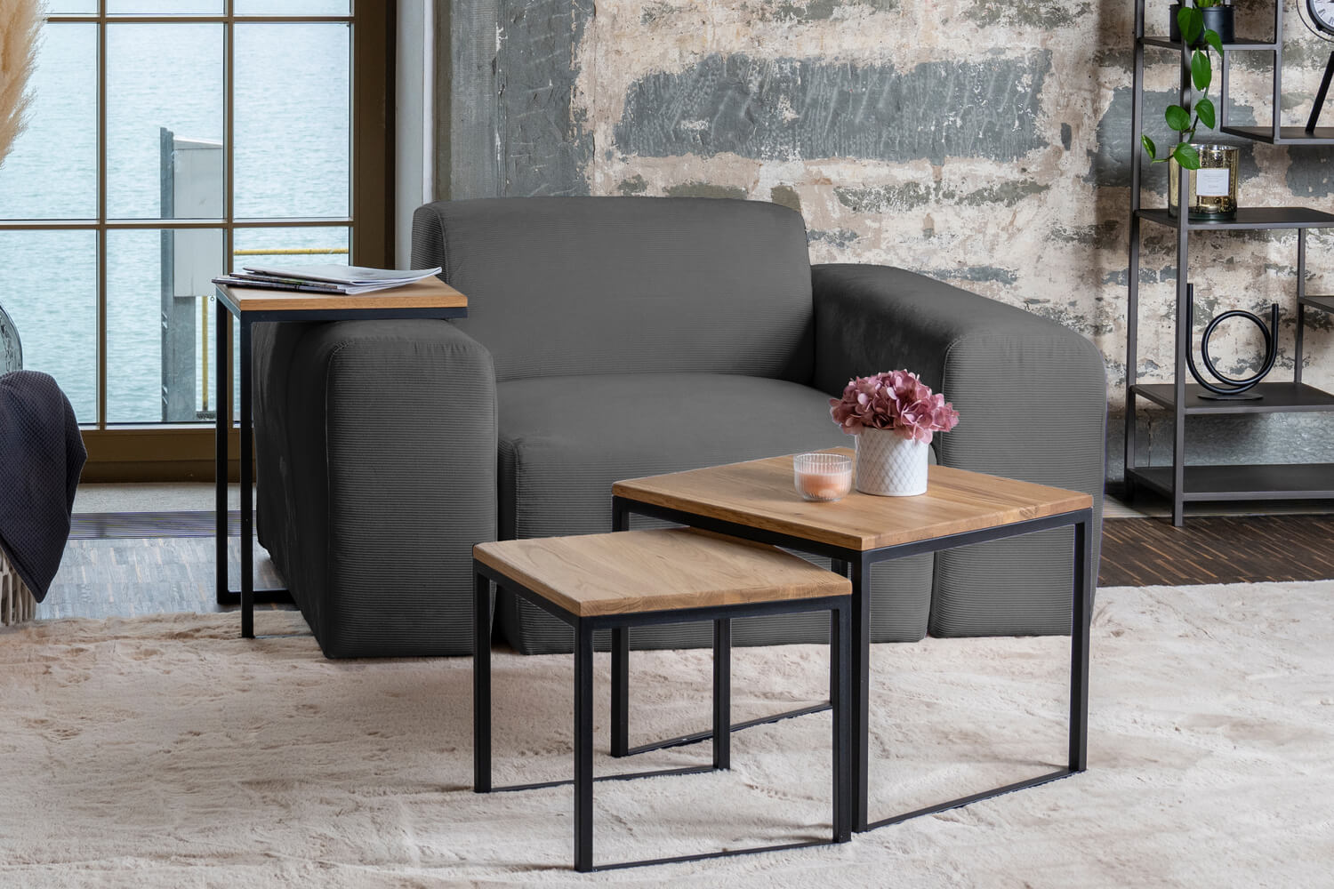 Revêtement tissu - Canapé modulable Nina S