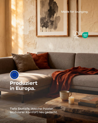 Canapé modulaire Aera 2.5 places avec pouf