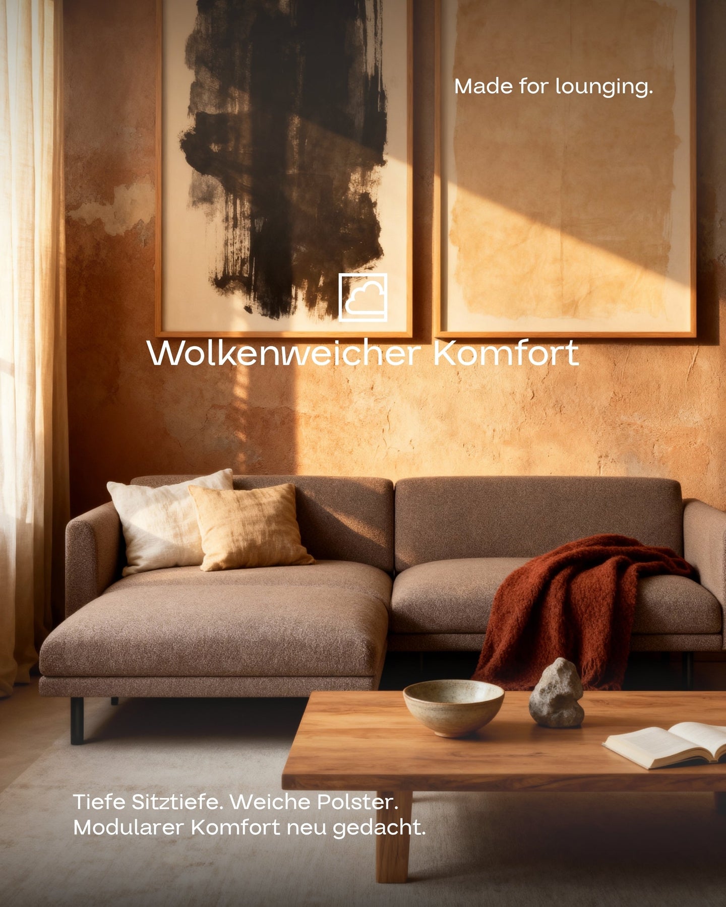 Canapé modulaire Aera 2.5 places avec pouf