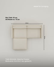 Canapé modulaire Aera 2.5 places avec pouf