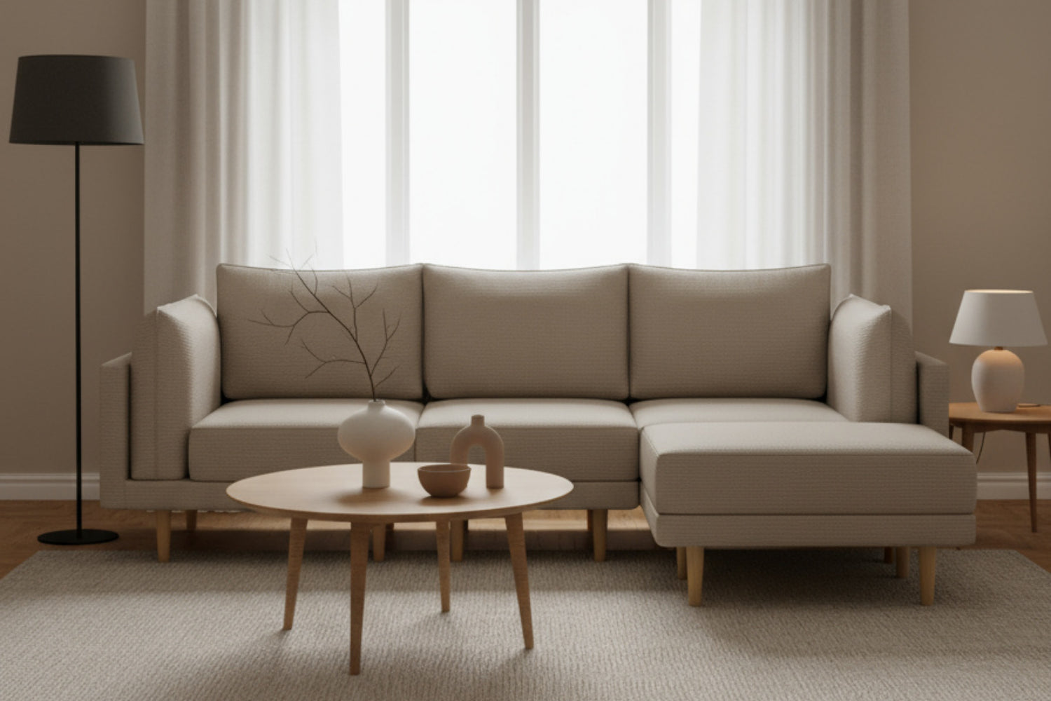 Canapé modulaire Donna 4-places avec fonction lit