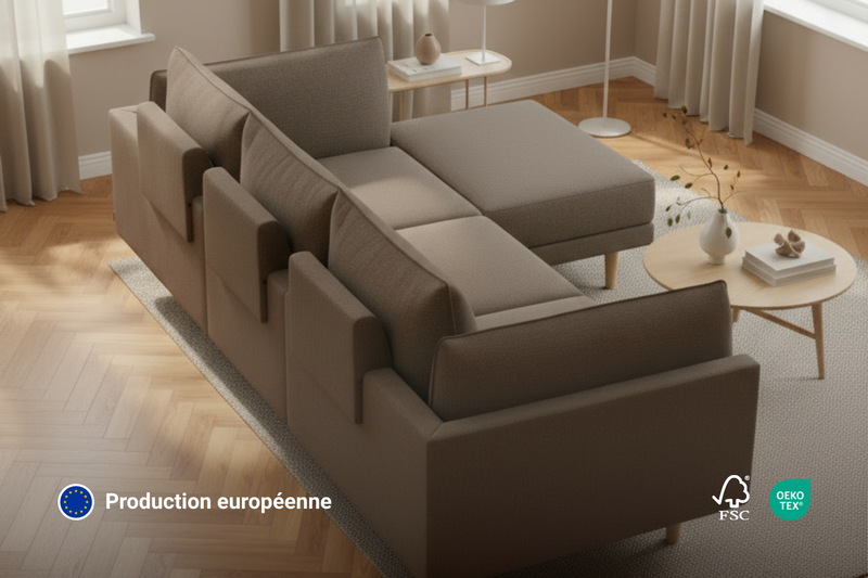 Canapé modulaire Donna 4-places avec fonction lit
