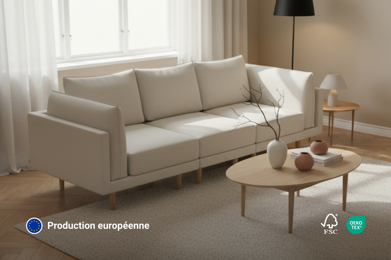 Canapé modulaire Donna 3 places avec fonction lit