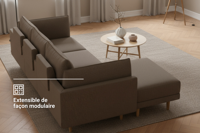 Canapé modulaire Donna d’angle XL avec fonction lit