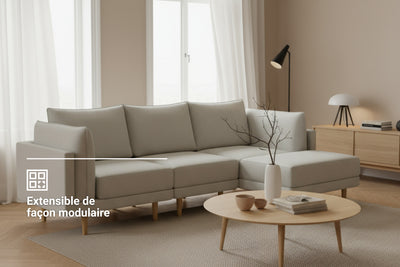 Canapé modulaire Donna 4-places avec fonction lit