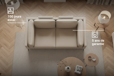 Canapé modulaire Donna 2 places avec fonction lit