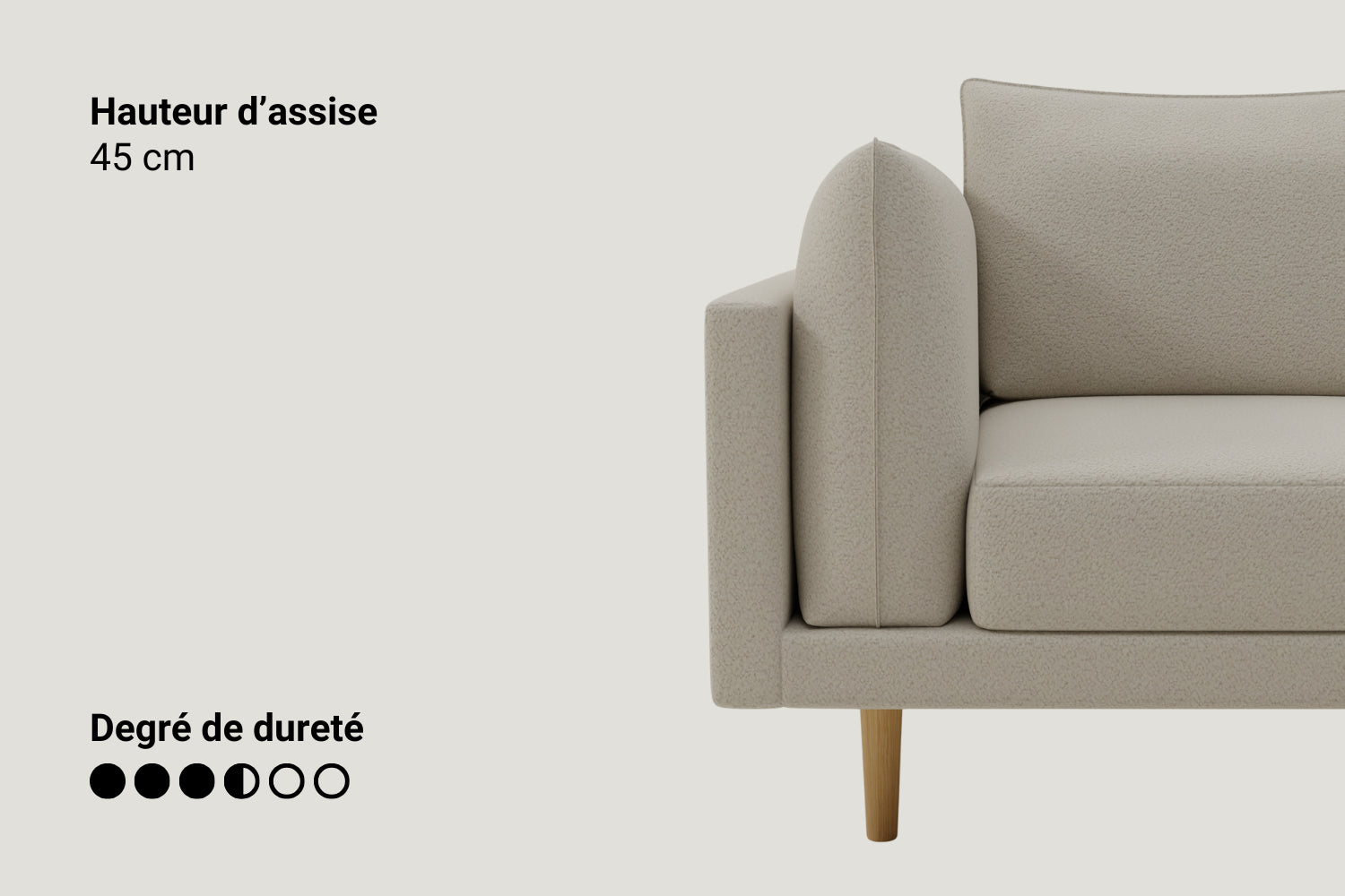 Canapé modulaire Donna en U avec fonction lit