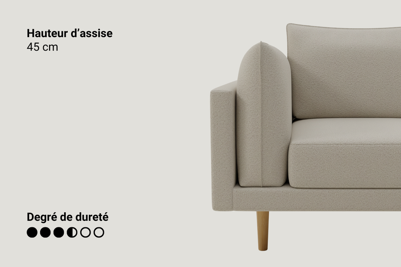 Canapé modulaire Donna 3 places avec fonction lit