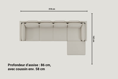 Canapé modulaire Donna d’angle XL avec fonction lit