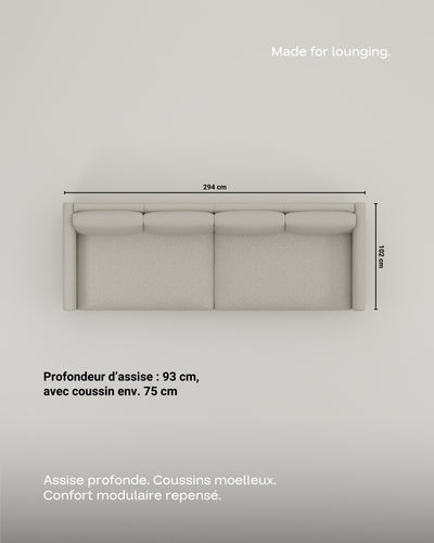 Canapé modulaire Aera 3 places