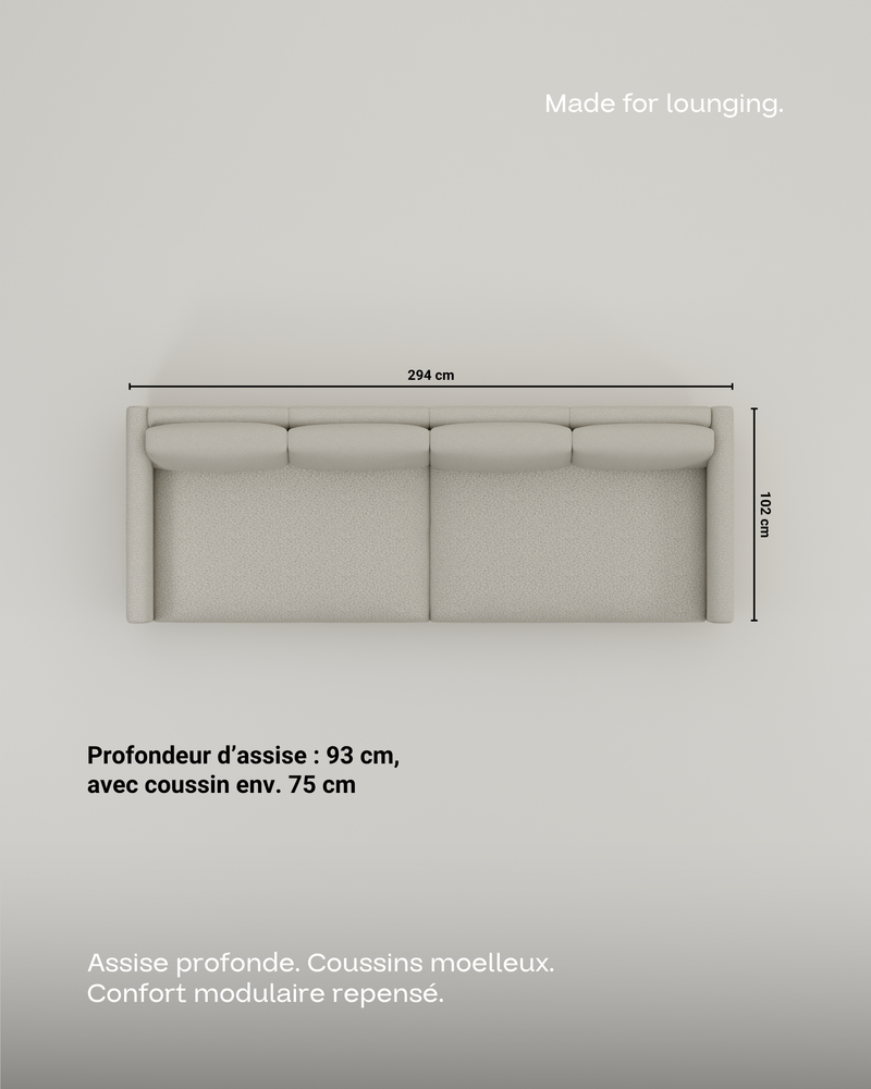 Canapé modulaire Aera 3 places