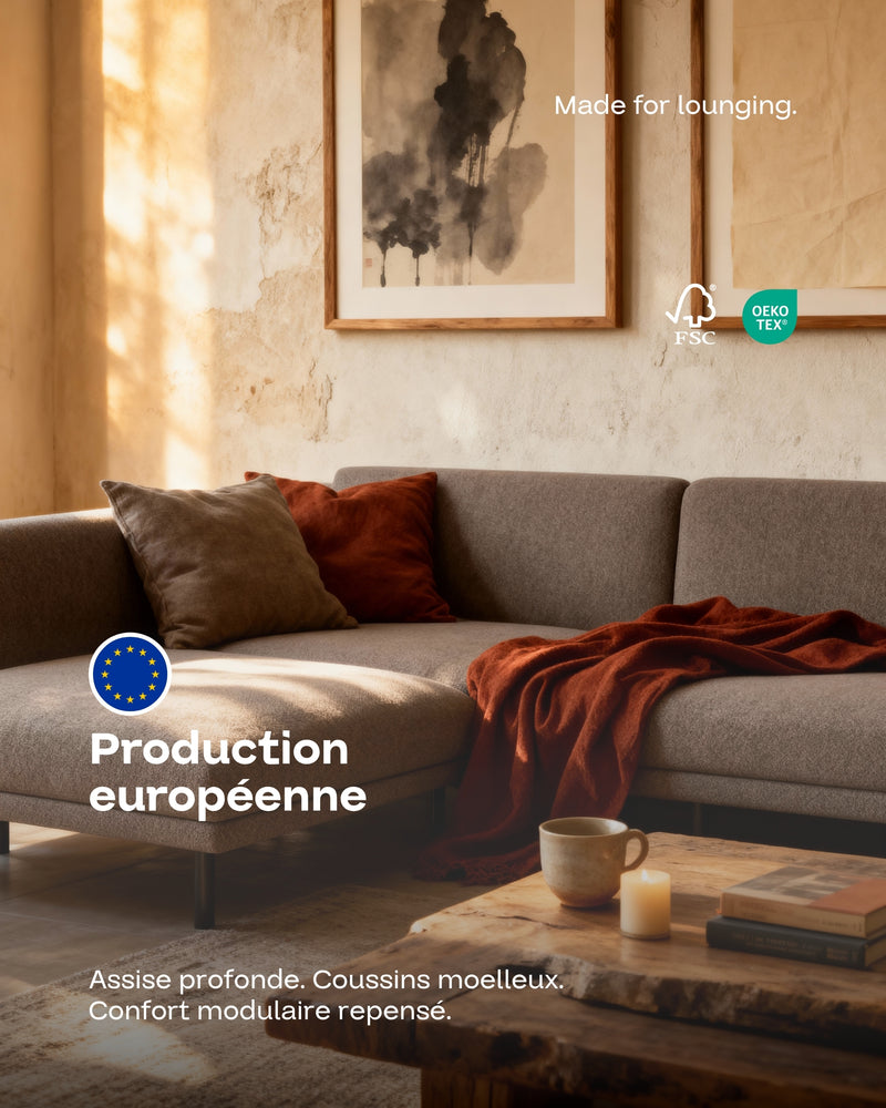 Canapé modulaire Aera 2.5 places avec pouf