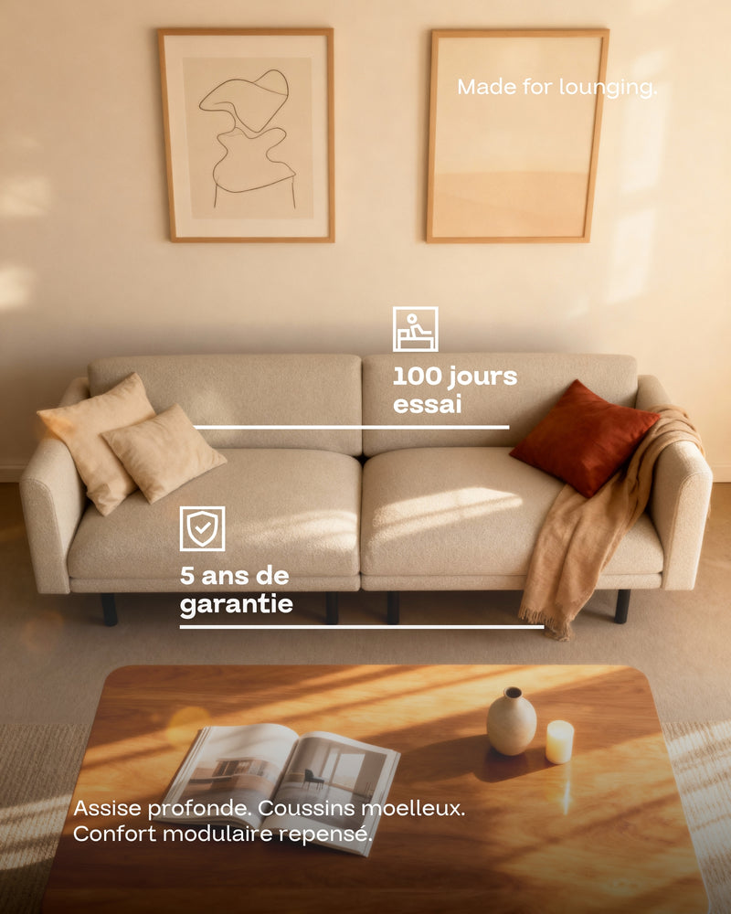Canapé modulaire Aera 2.5 places