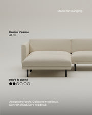 Canapé modulaire Aera 2.5 places avec pouf