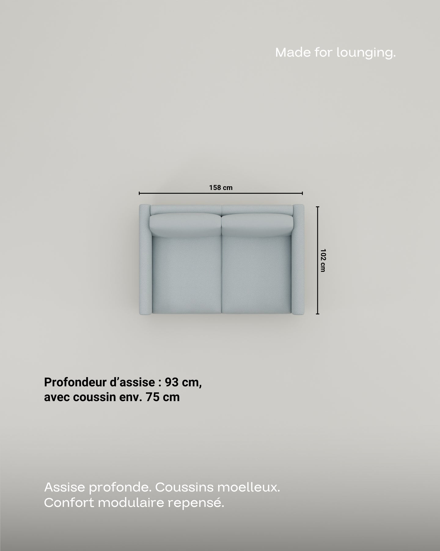 Canapé modulaire Aera 2 places