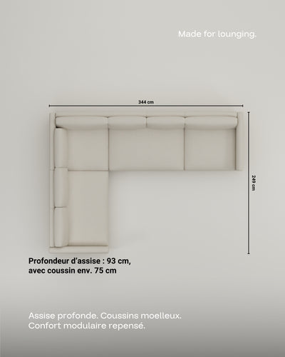Canapé modulaire Aera d'angle XL