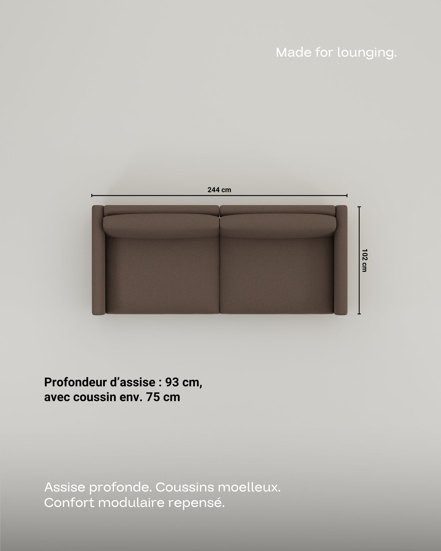 Canapé modulaire Aera 2.5 places