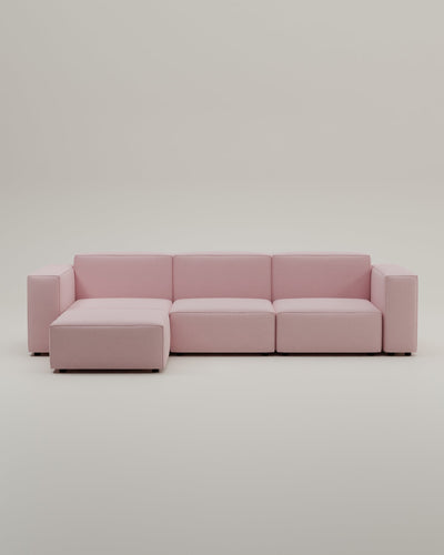 Revêtement en tissu - Canapé modulaire Harvey 4 places L