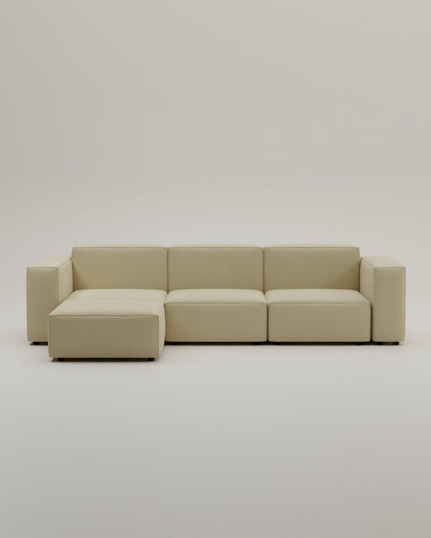 Revêtement en tissu - Canapé modulaire Harvey 4 places L