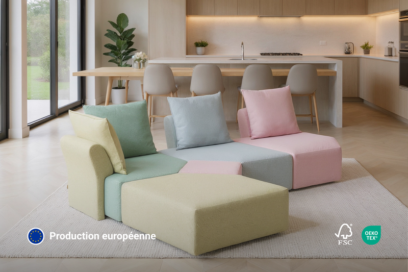 Canapé modulable Katrina avec fonction sommeil