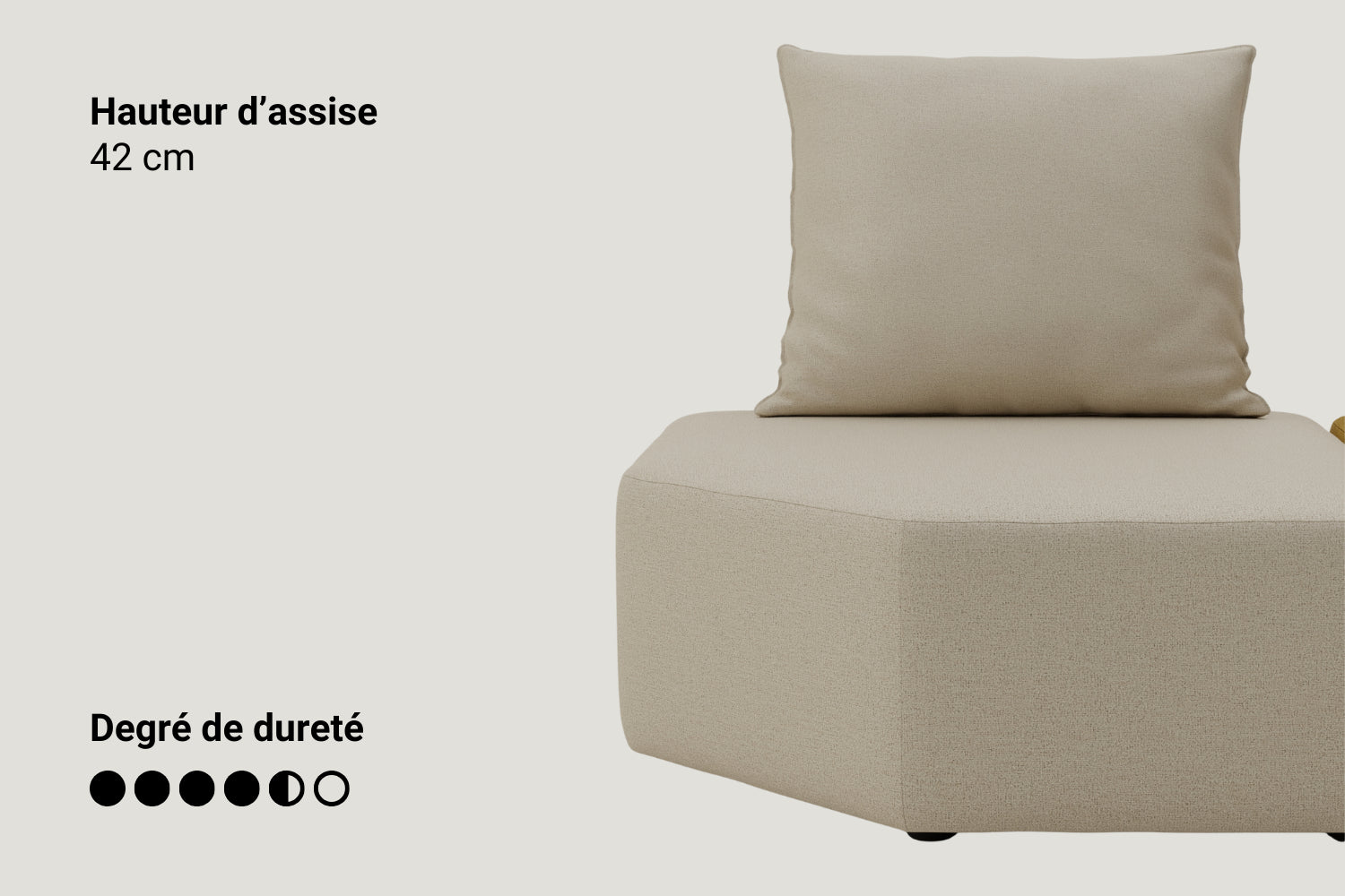 Canapé modulable Katrina avec fonction sommeil