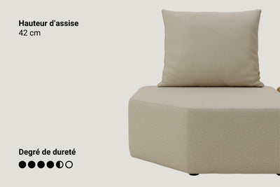 Canapé modulable Katrina avec fonction sommeil