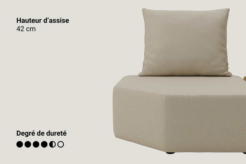 Canapé modulable Katrina avec fonction sommeil