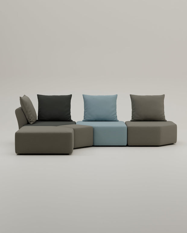 Revêtement en tissu - Canapé modulaire Katrina