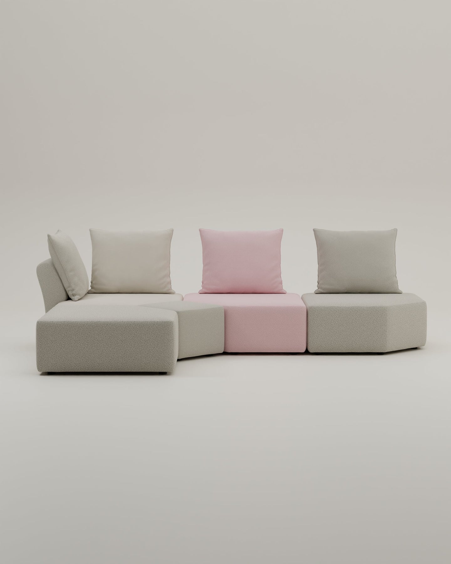 Revêtement en tissu - Canapé modulaire Katrina