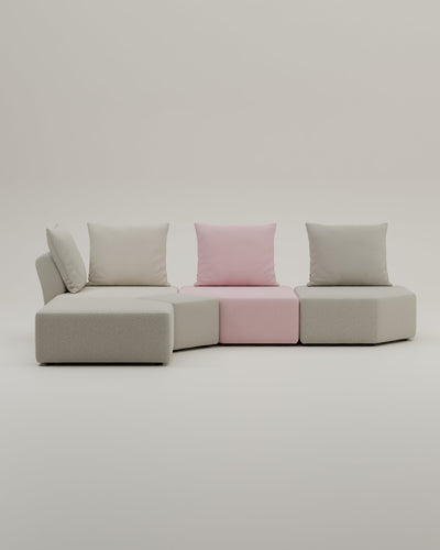 Revêtement en tissu - Canapé modulaire Katrina