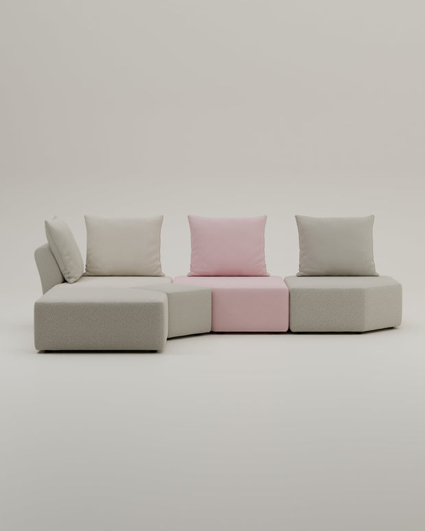 Revêtement en tissu - Canapé modulaire Katrina