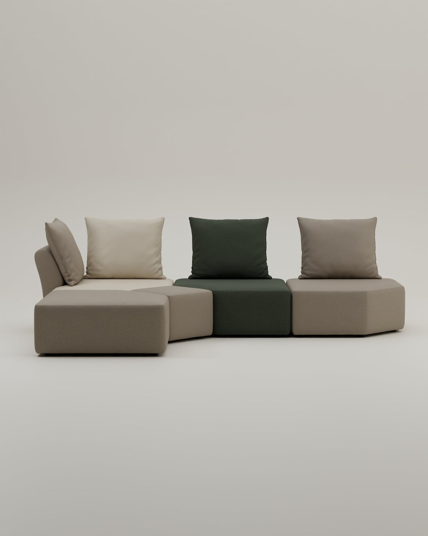 Revêtement en tissu - Canapé modulaire Katrina