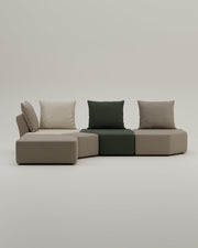 Revêtement en tissu - Canapé modulaire Katrina