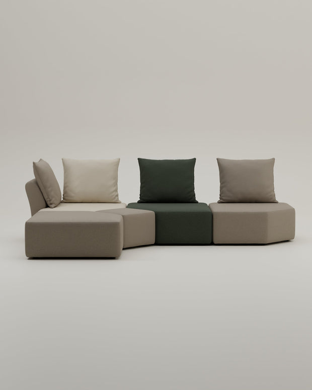 Revêtement en tissu - Canapé modulaire Katrina