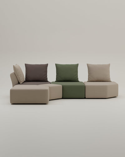 Revêtement en tissu - Canapé modulaire Katrina