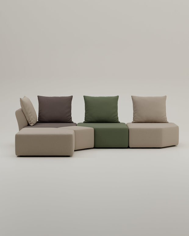 Revêtement en tissu - Canapé modulaire Katrina