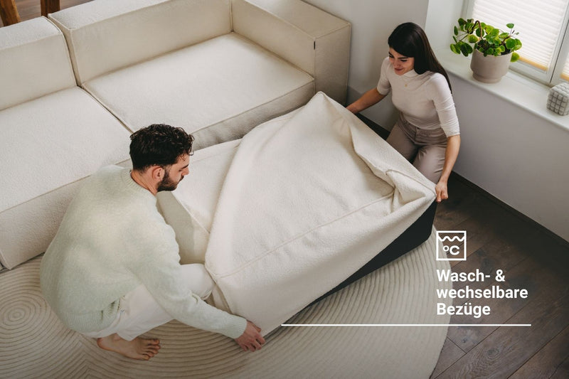 Canapé modulable Harvey 3 places avec fonction couchage