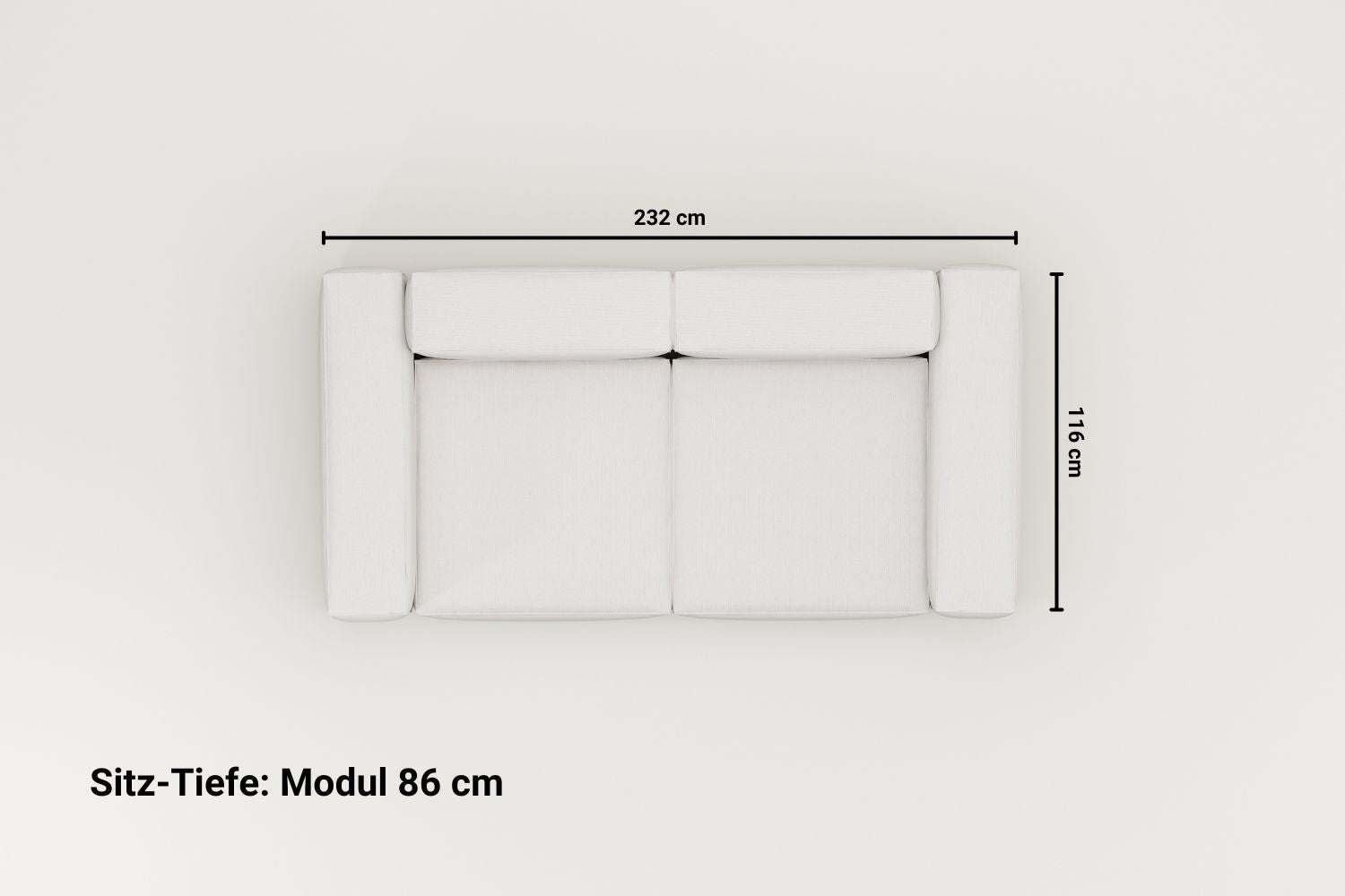 Canapé modulaire Harvey 2 places