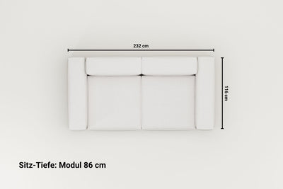 Canapé modulaire Harvey 2 places