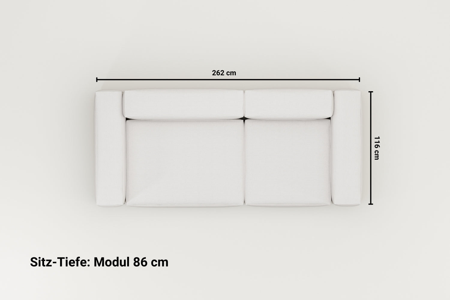 Canapé modulable Harvey 3 places avec fonction couchage