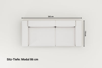 Canapé modulable Harvey 3 places avec fonction couchage