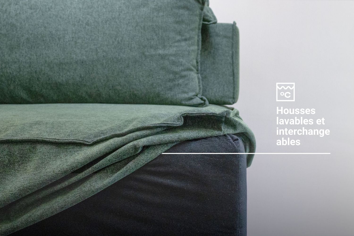 Canapé modulable Louis L avec fonction sommeil