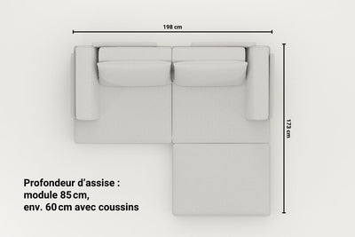 Canapé modulable Louis S avec fonction sommeil