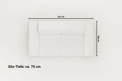 Canapé modulaire Nina 2 places avec fonction couchage