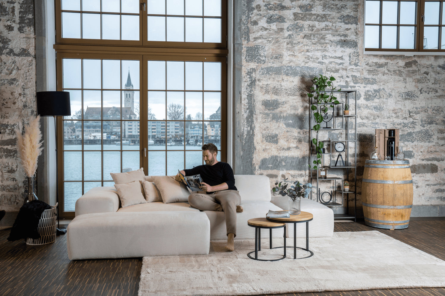 Revêtement tissu - Canapé modulable Nina M